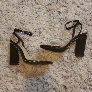 Clear Strap studded heels
